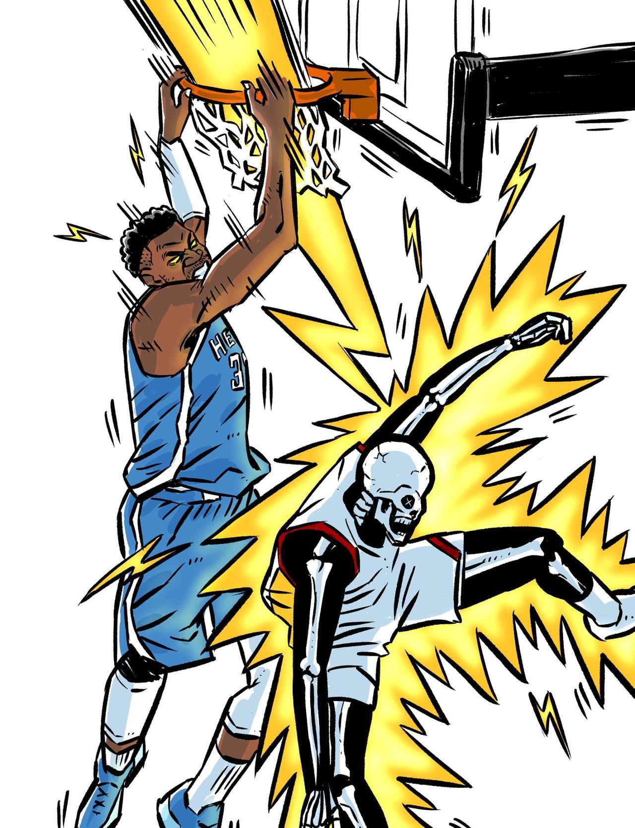 该说不说，字母哥还真是欧锦赛上的bug级别的存在。当然，放在NBA也是，但是在