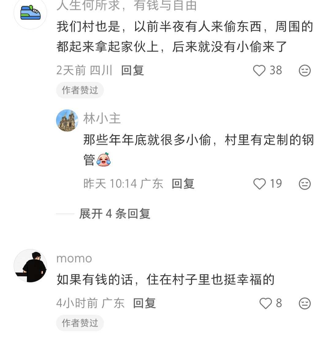 这个村，安全感满满的