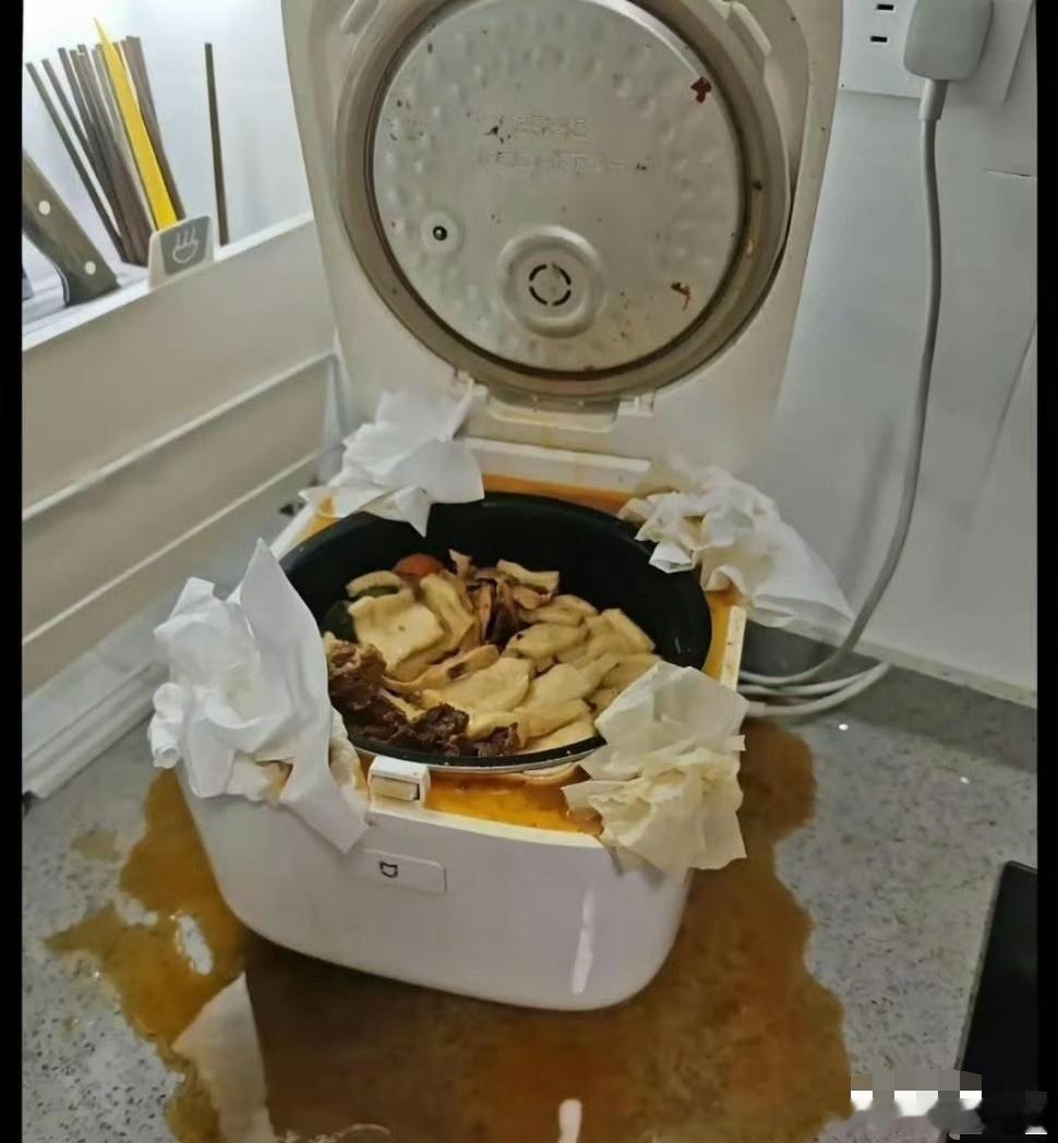 事实证明，电饭锅不合适煮火锅啊
