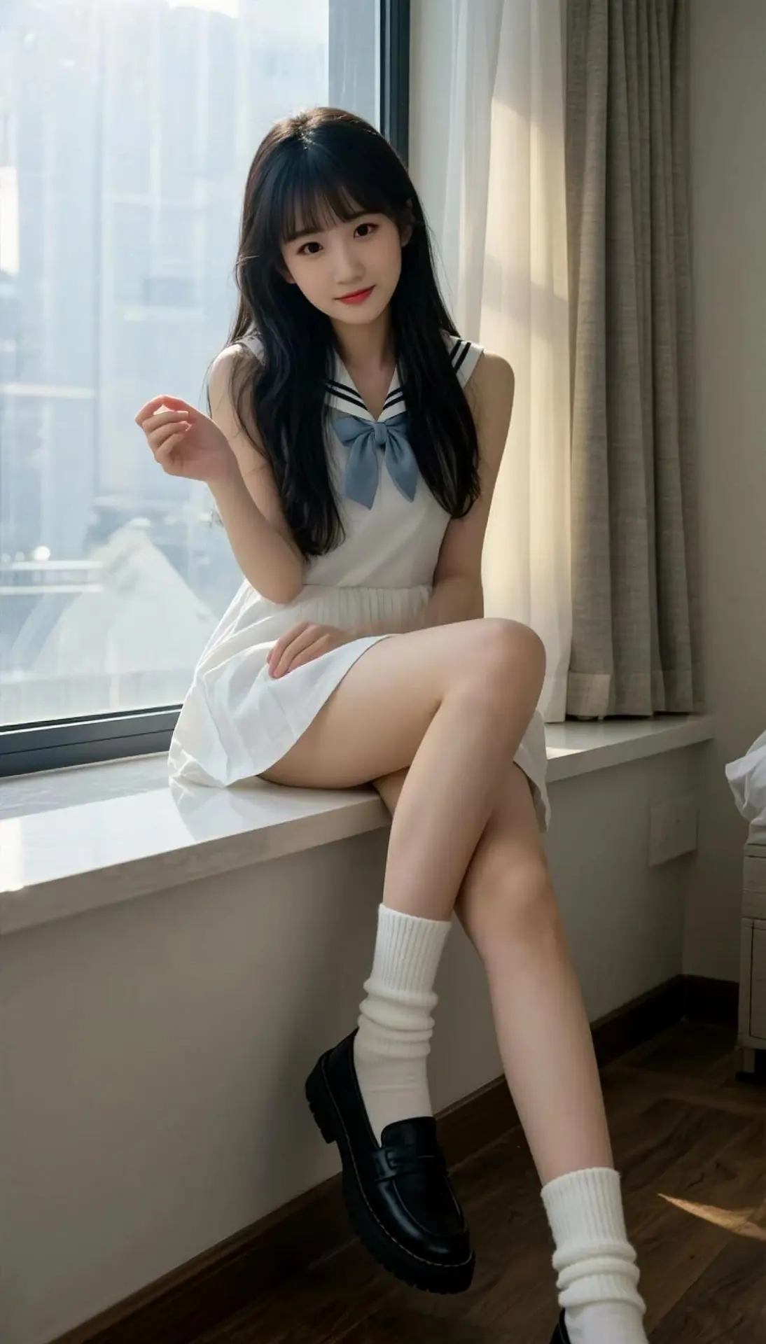 AI窗边少女写真感 ai创作全新升级