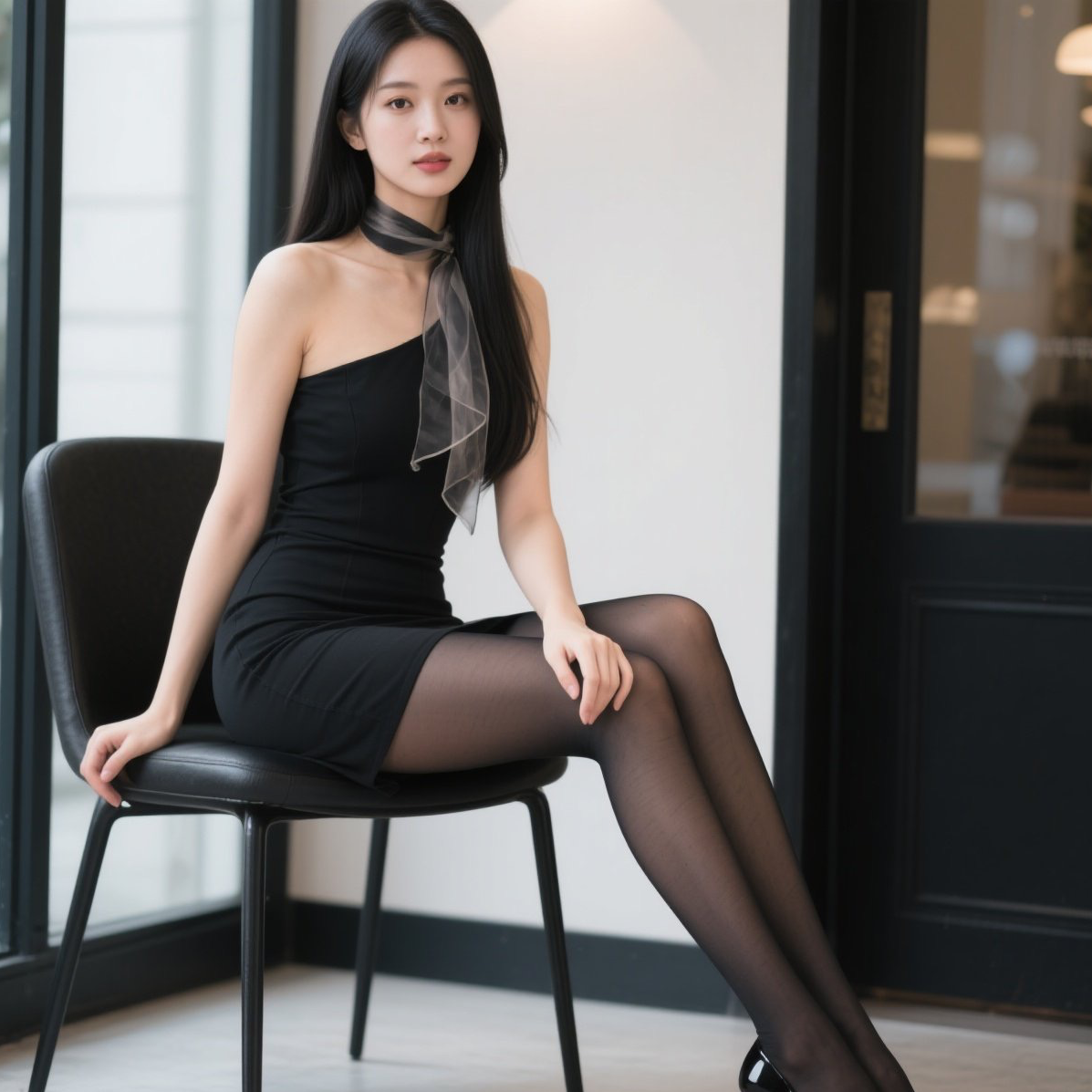 光影交错间的美腿佳人想不想靠近一点