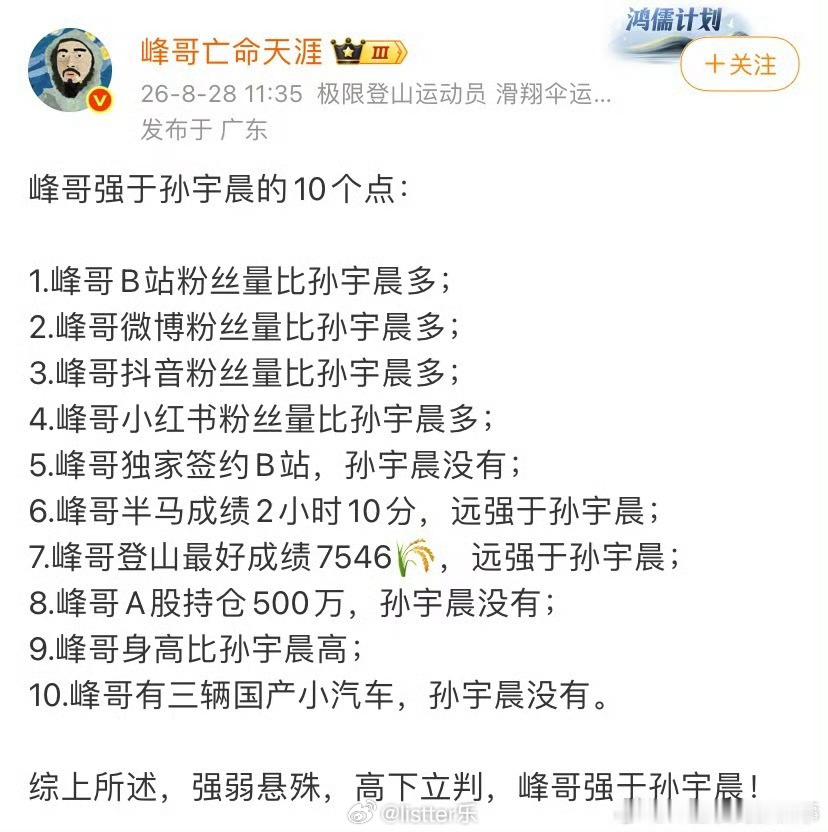 峰哥亡命天涯被禁言这哥们也算是吧流量玩明白了[doge]​​​