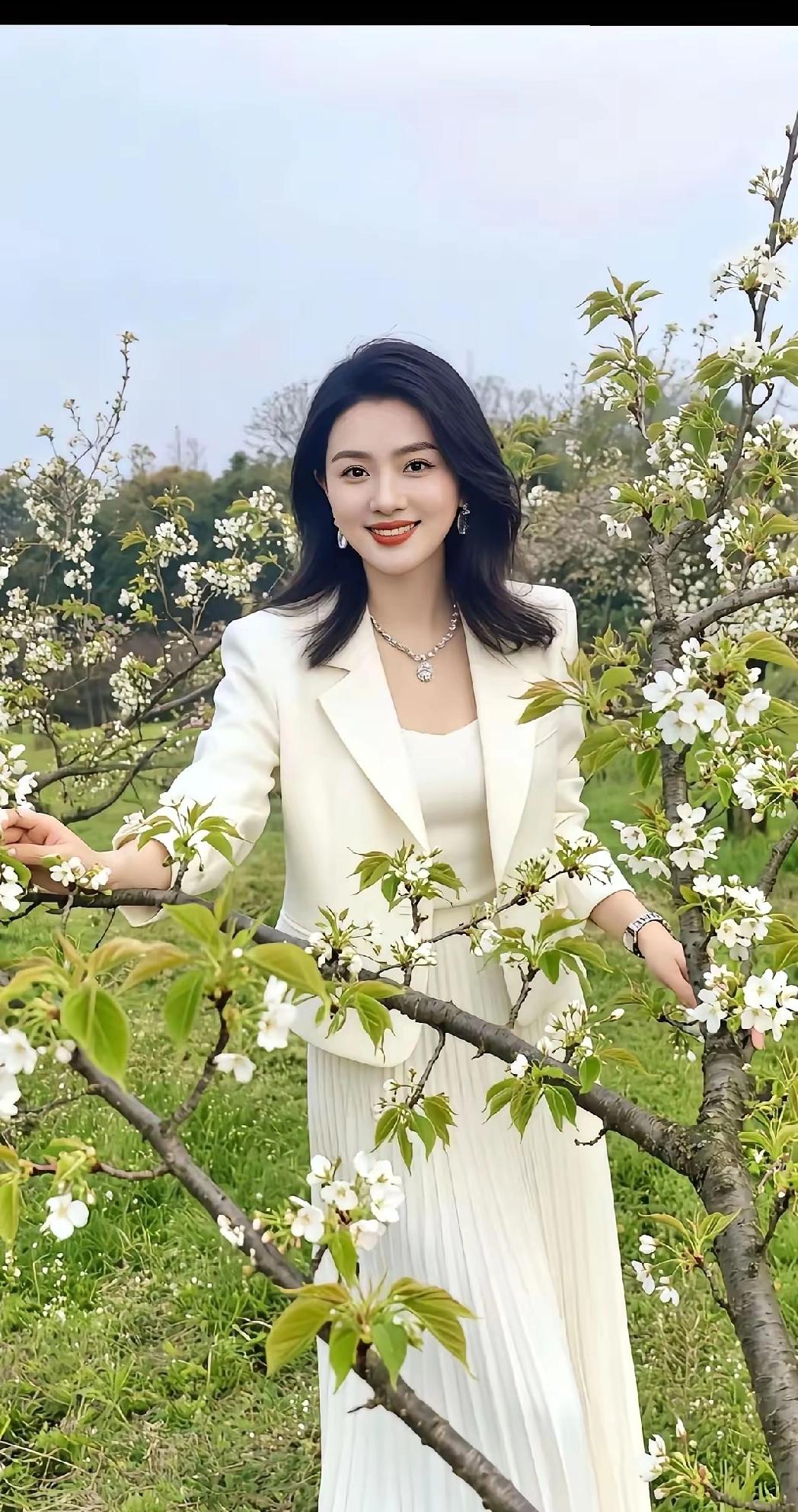 春日花海中的优雅女神🌸✨