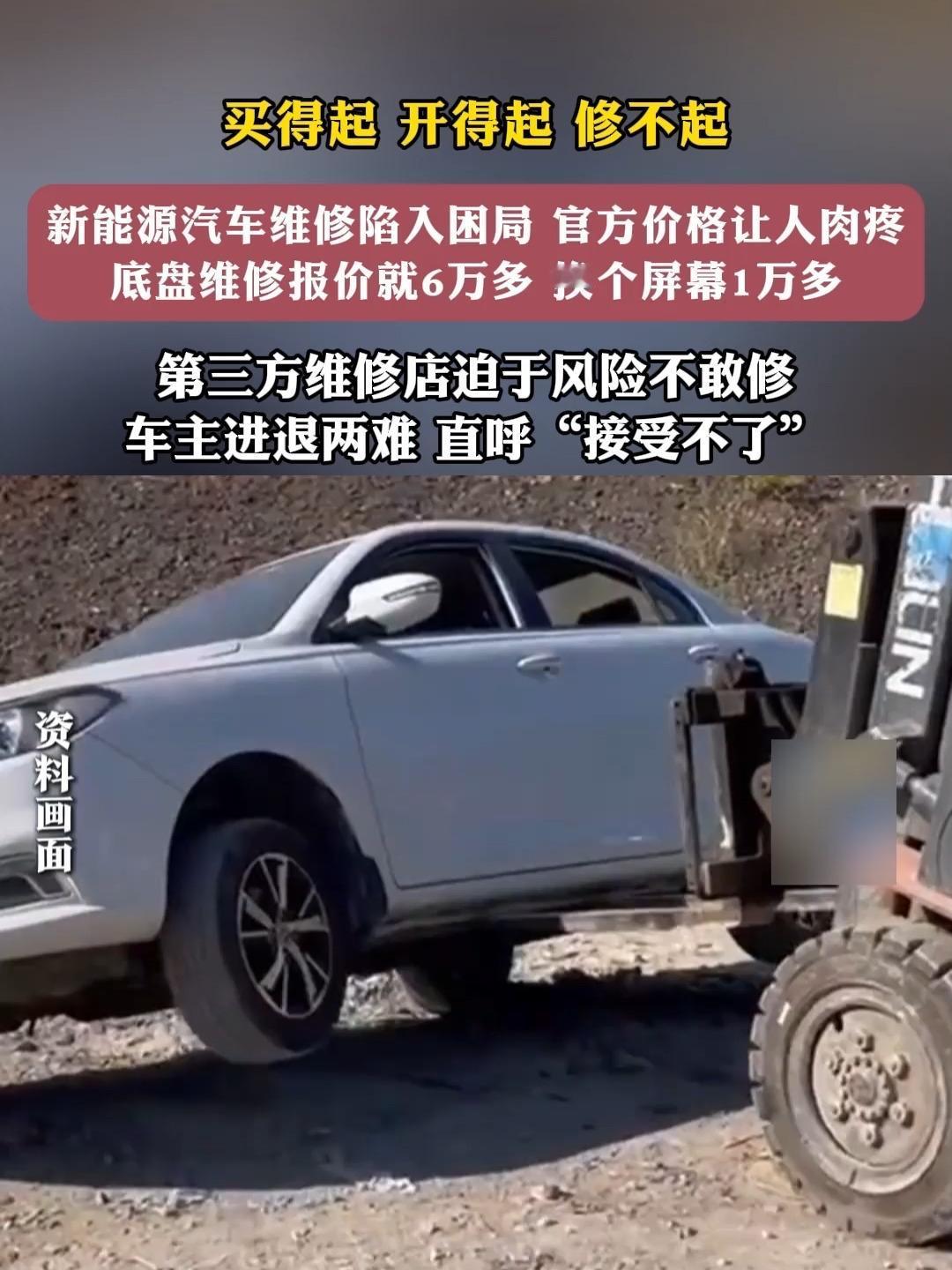 十几万新能源车，修一次顶半年工资！“买得起修不起”，打了谁的脸？十万出头拿下