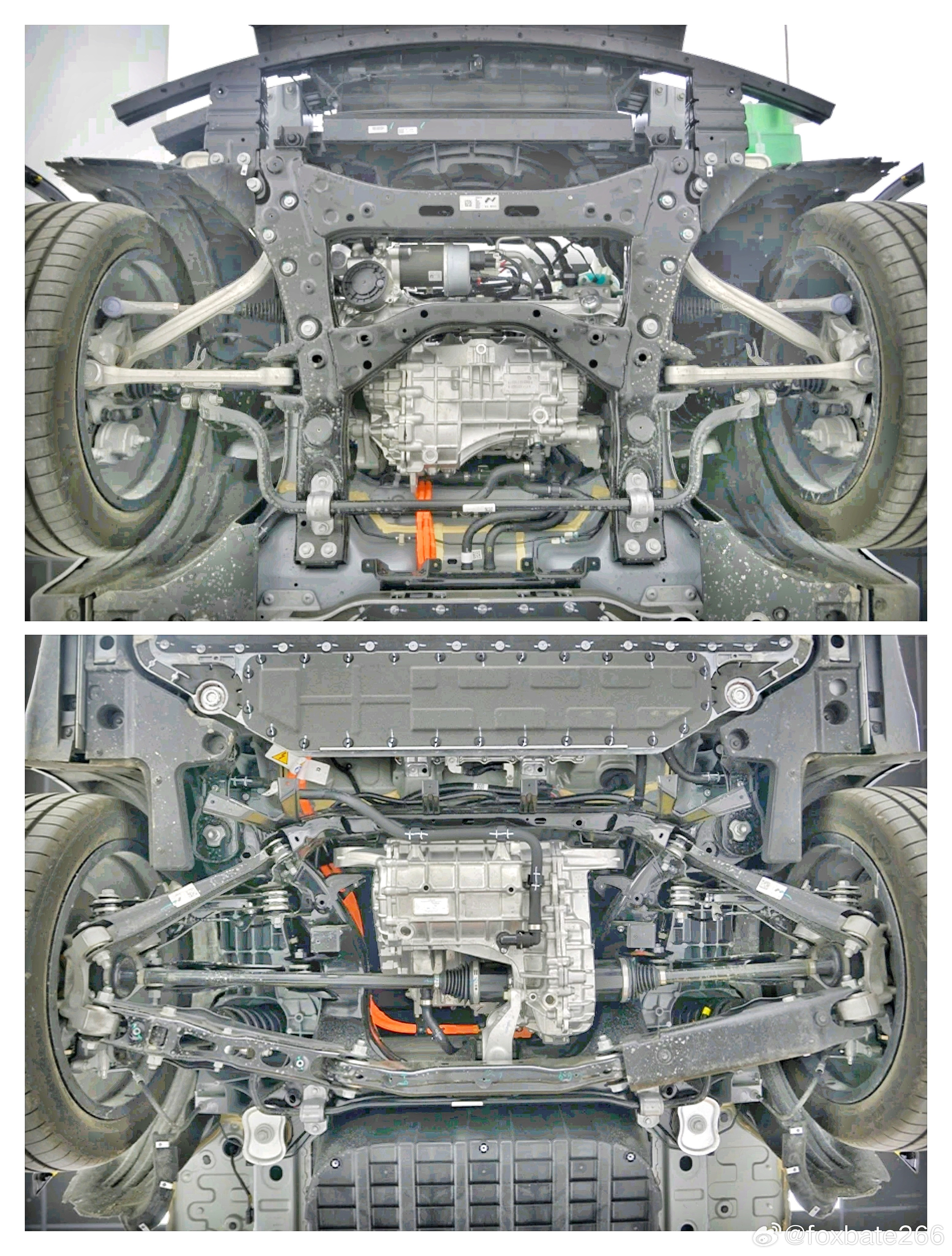 乐道L60的前后腿。后腿是1a类5连杆。下视图很有意思。4号杆在2号杆正上方，3