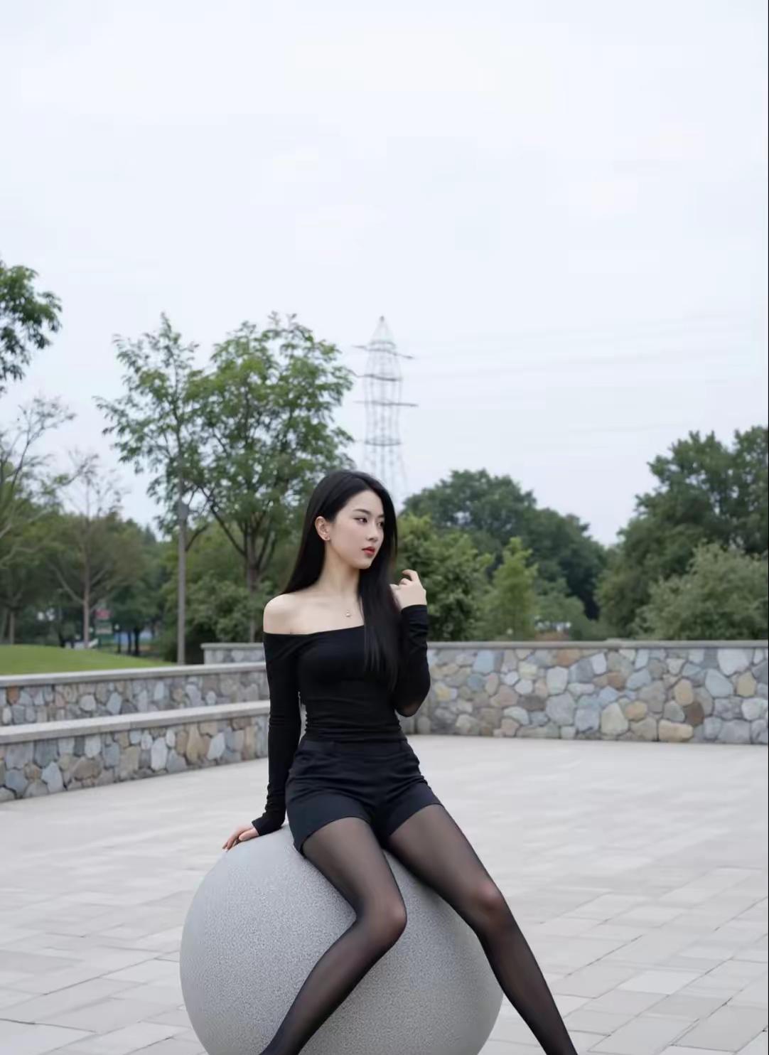 优雅黑裙，都市女郎，时尚街拍