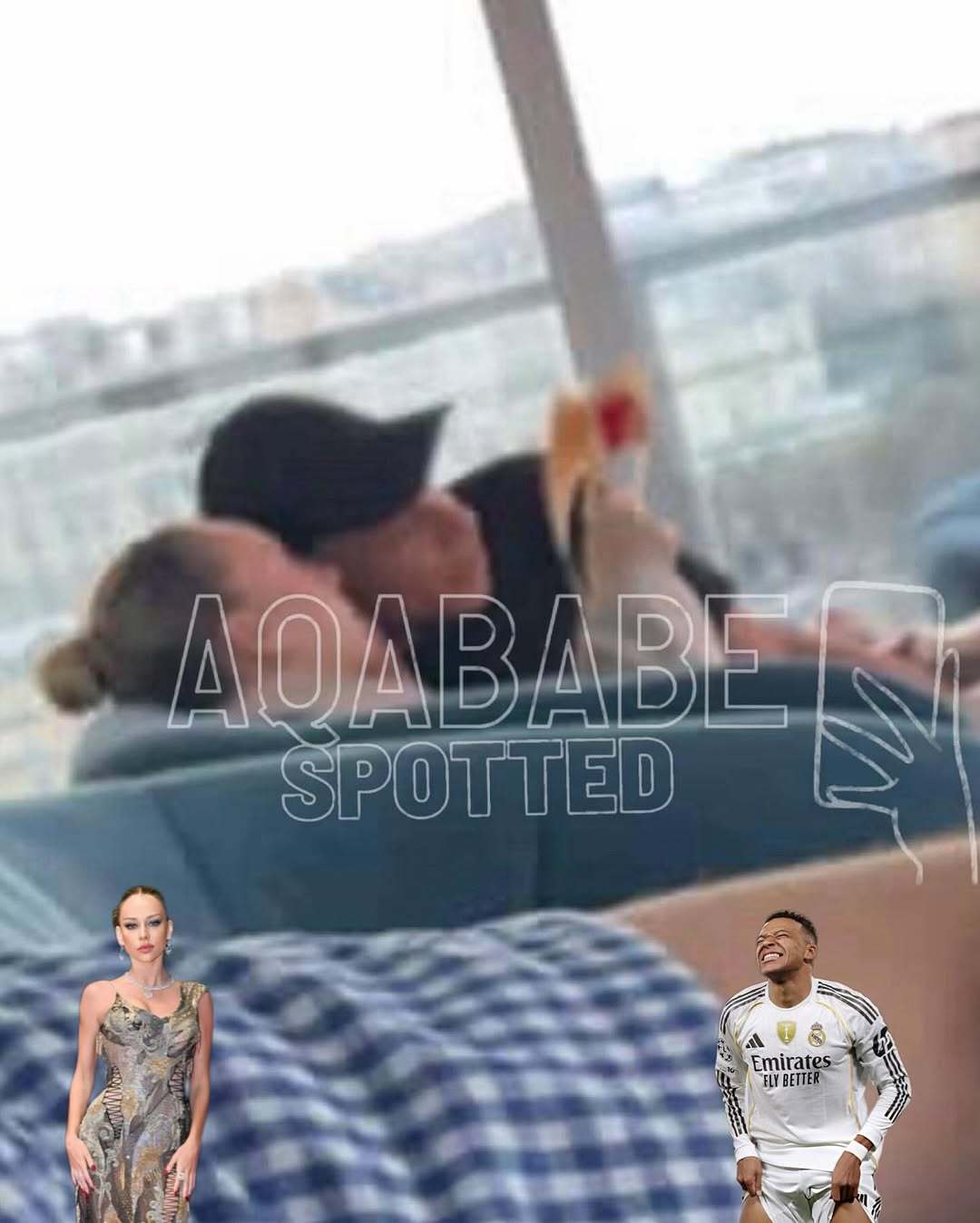 法国八卦博主Aqababe：姆巴佩和西班牙女演员埃斯特尔·爱珀斯托在现身