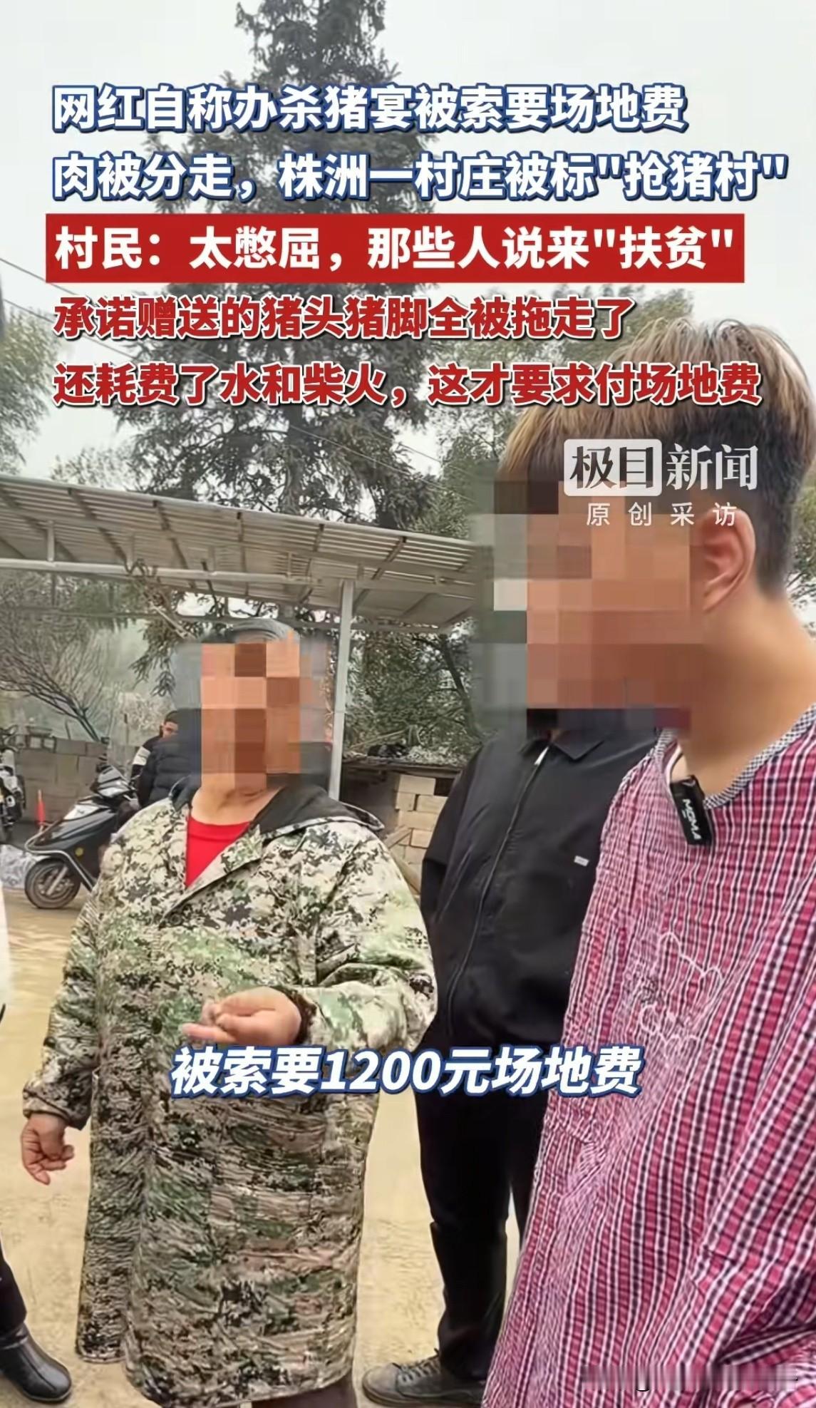 株洲“抢猪村”事件后续，当事村民出来发声了，解释说对方先找到他，提出要来村里扶贫