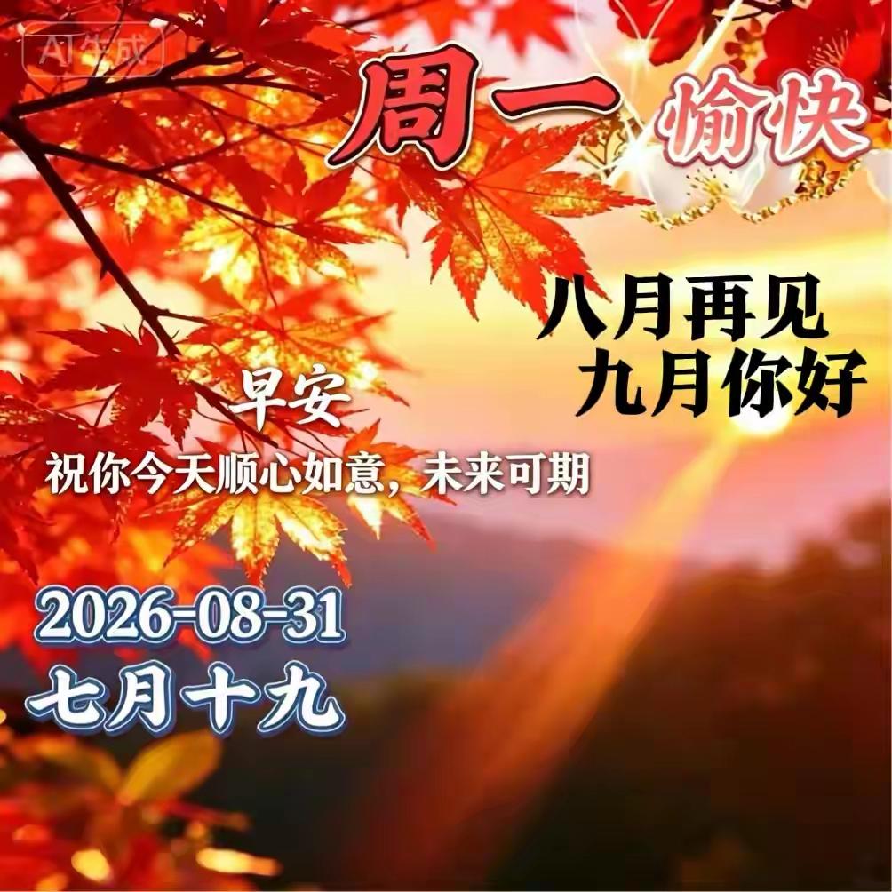 🍃秋风送爽，晨光破晓，崭新的周一如约而至。告别周末的悠闲，收拾好心情，奔赴新