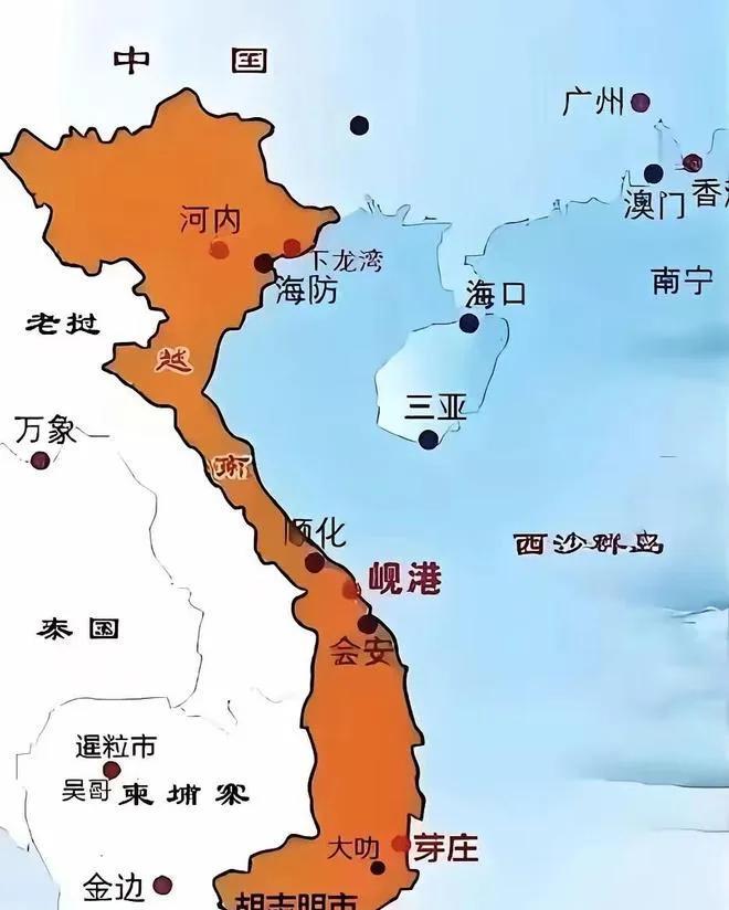 其实要说地理位置的话，越南也是一个地理位置不错的国家，狭长的地形使得越南不大的面