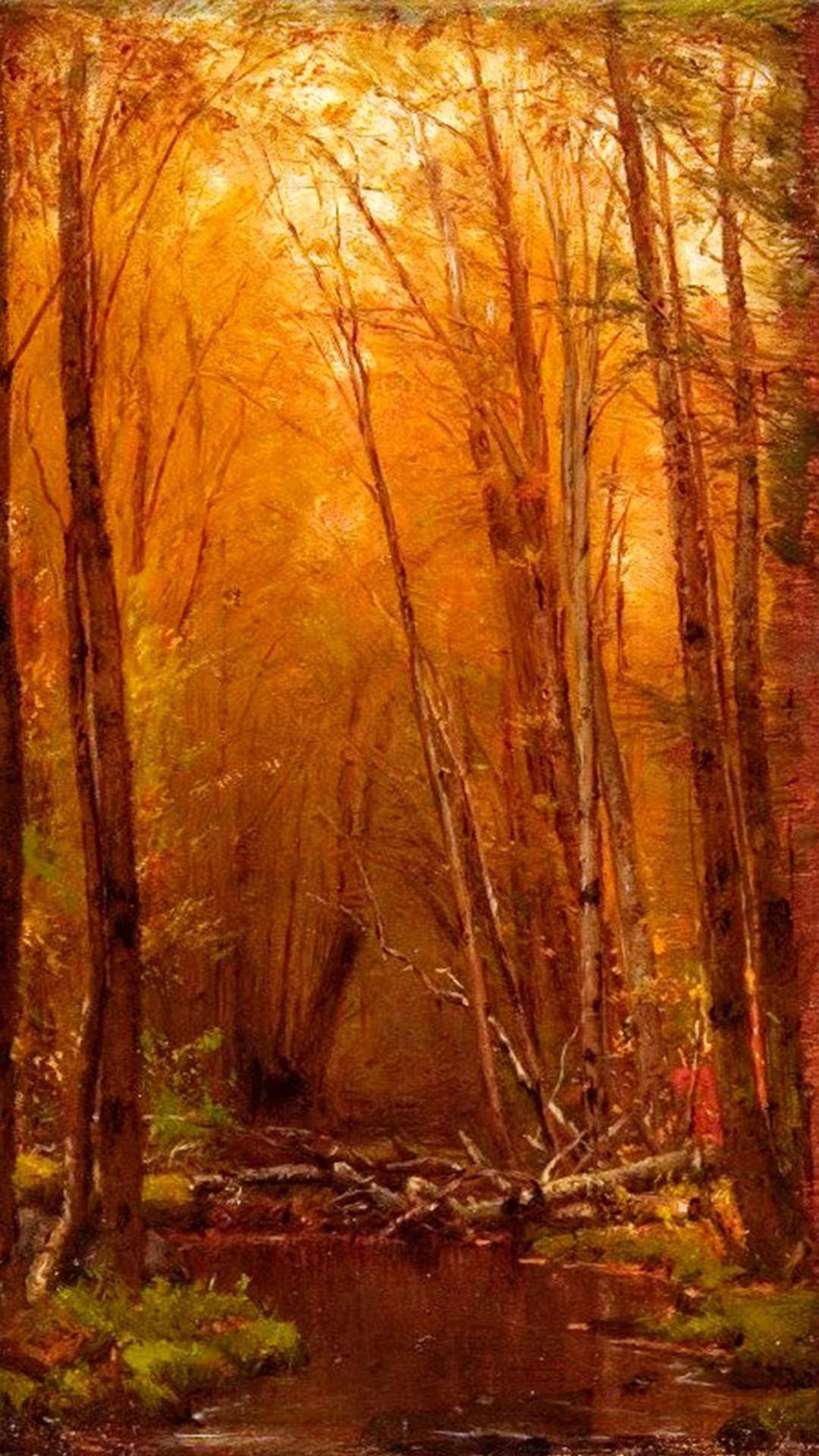 惠特里奇的以光为笔，以色写北美。油画欣赏风景油画油画风景秋天的油画