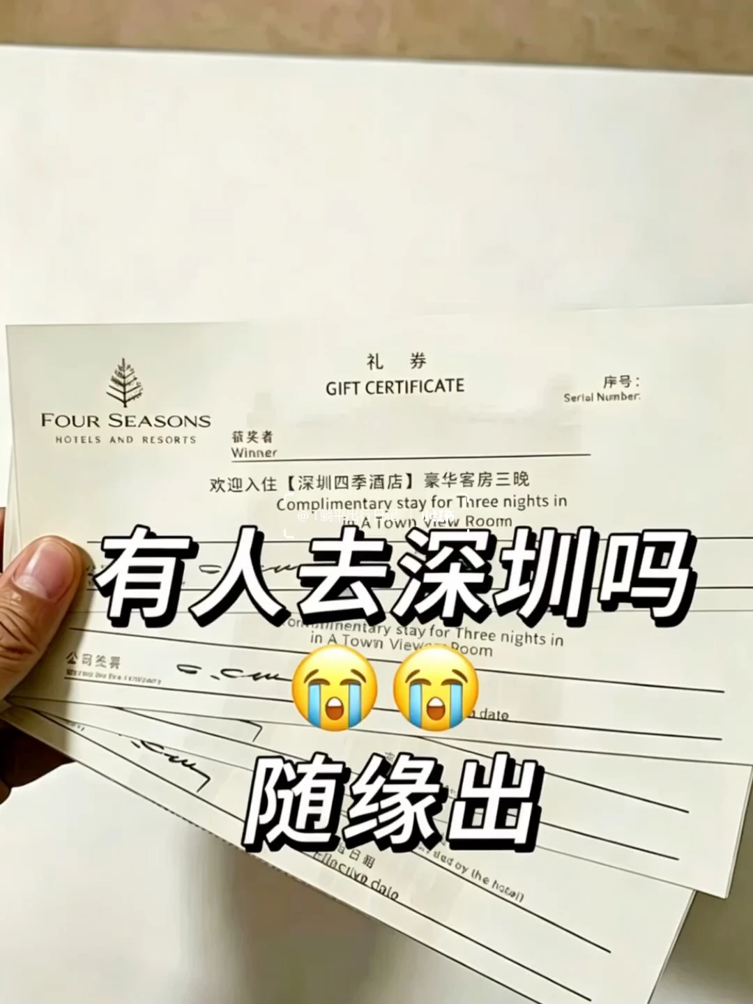 急急急！有人（8.4-10.31）去深圳吗？随缘÷