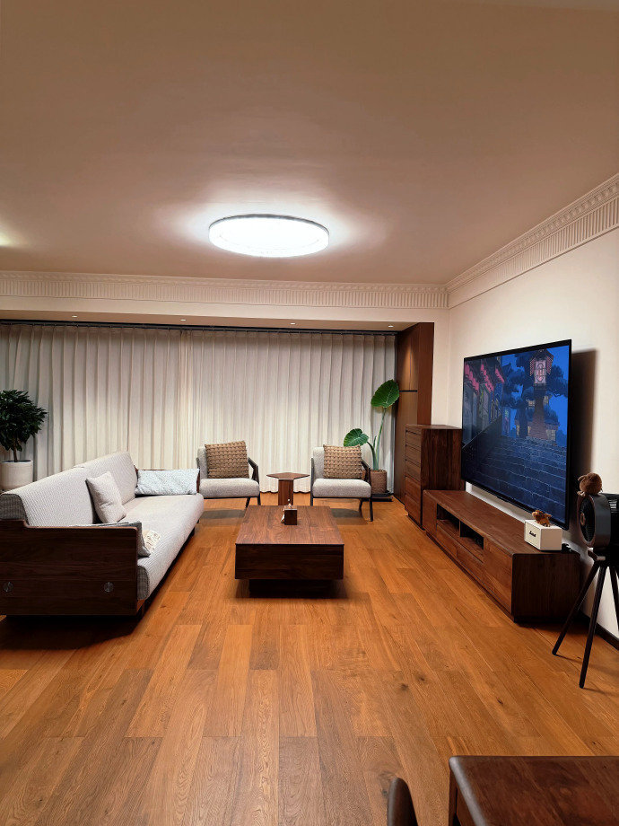 对干净、整洁的家永远有滤镜..喜欢胡桃色的可以参考..