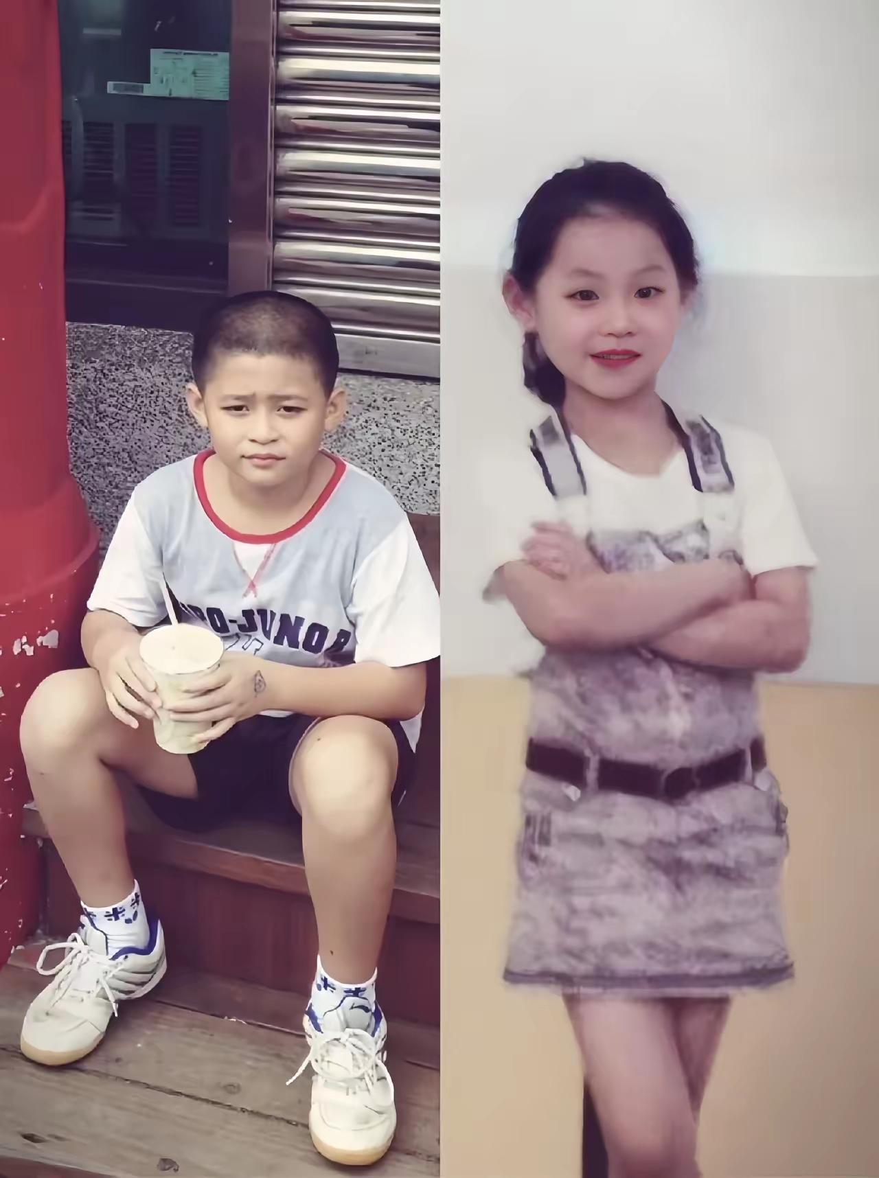 小时候的林诗栋和蒯曼太可爱了，如果不提示只看照片能认得出是这两个小可爱吗？林