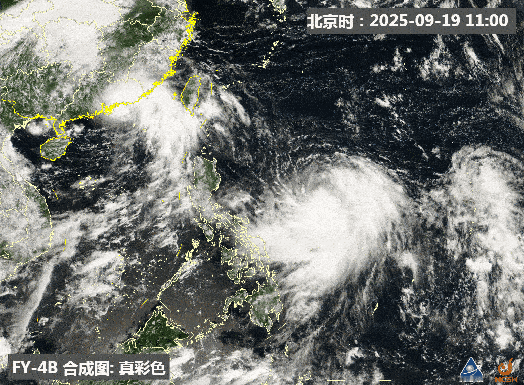 台风桦加沙从下午的云图看，18号台风桦加沙的个头，明显大于17号台风米娜。未来