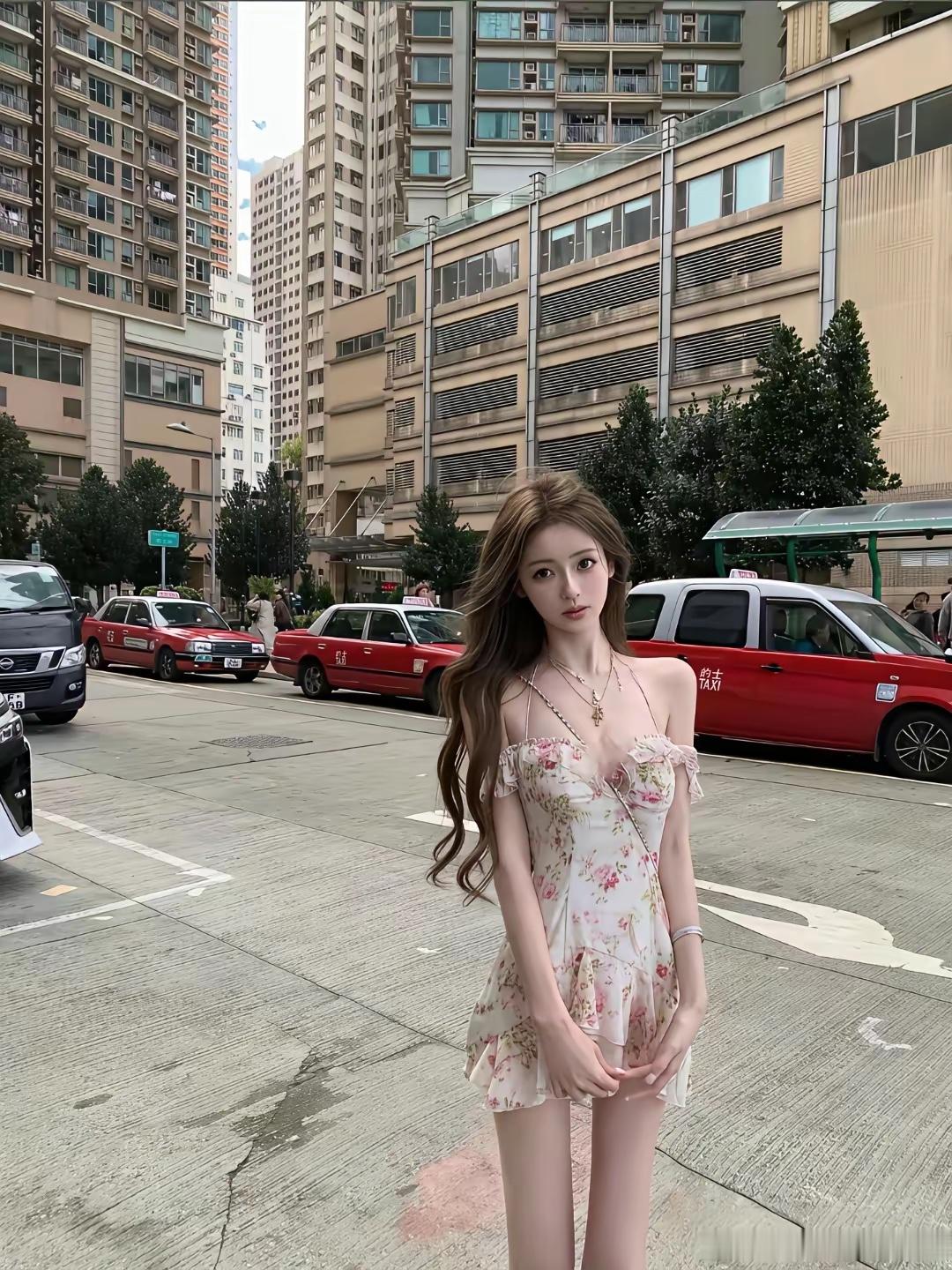 王思聪女友懒懒香港出游，这身材这颜值，又白又瘦，看起来弱不禁风楚楚动人。鉴定完毕