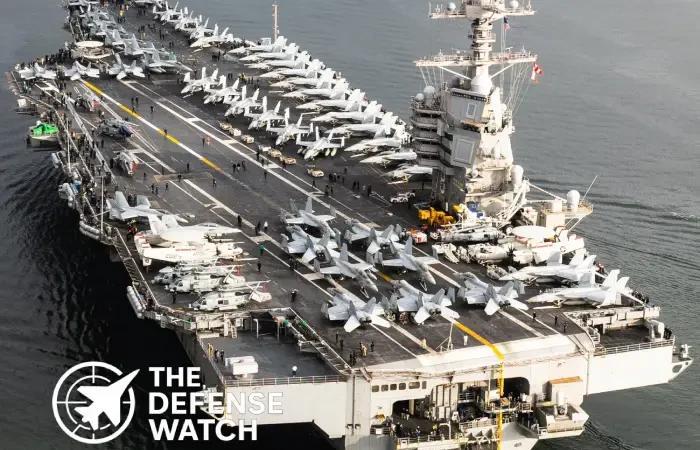 你可以说鹰酱菜，但你不能说鹰酱坏…！！！这是福特号满载舰载机的场景，不得不说，