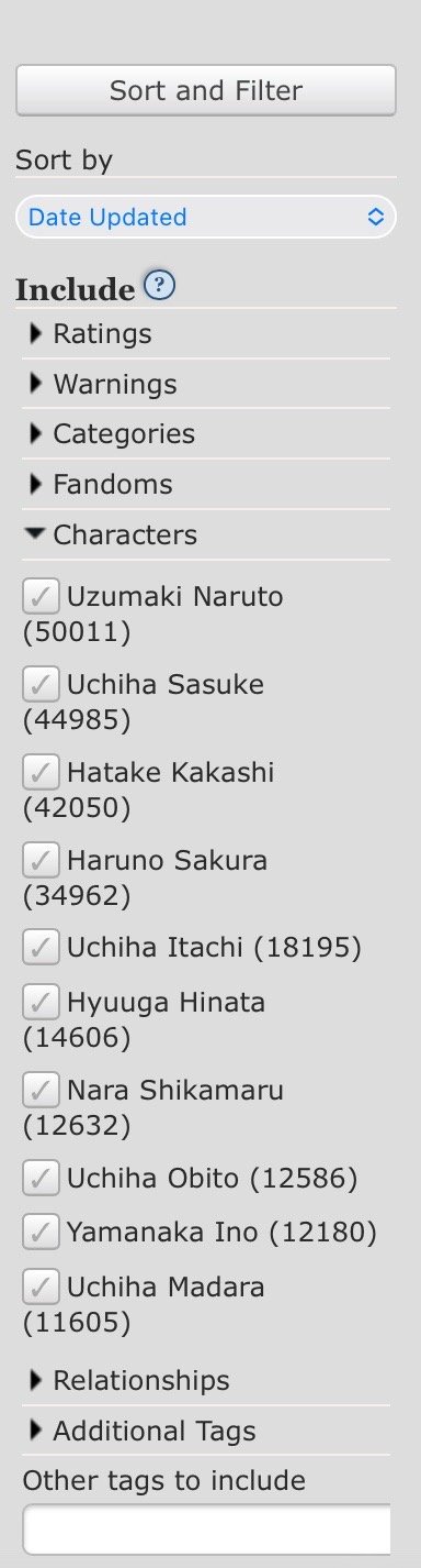 漩涡鸣人是火影忍者人物老福特tag数量最先破10w的角色，并且在ao3上是首个破