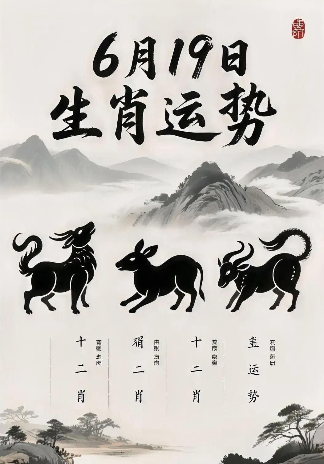 6月19日运势参考：鼠：人缘欠佳，需注意人际交往中的言行。牛：运势略显低迷，