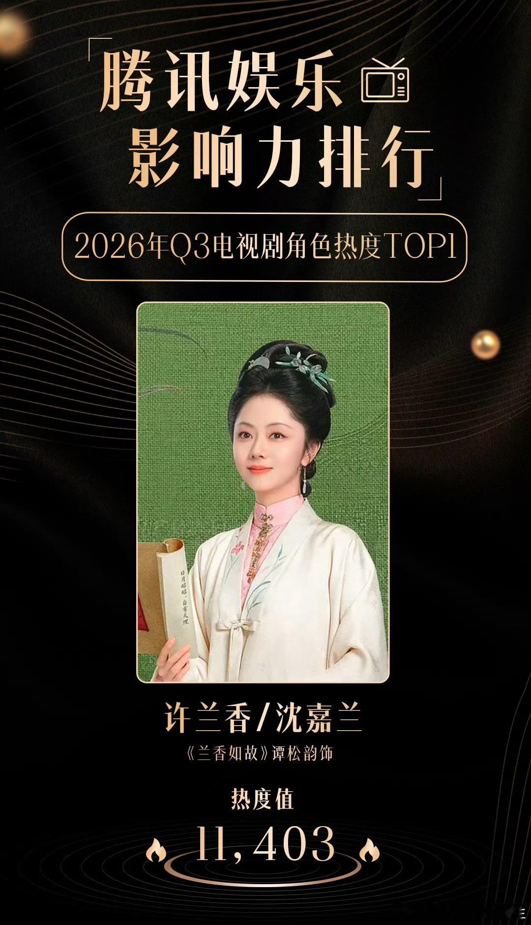 谭松韵11个神级镜头腾讯娱乐Q3影响力剧集角色重！No.1许兰香/沈嘉兰（谭松