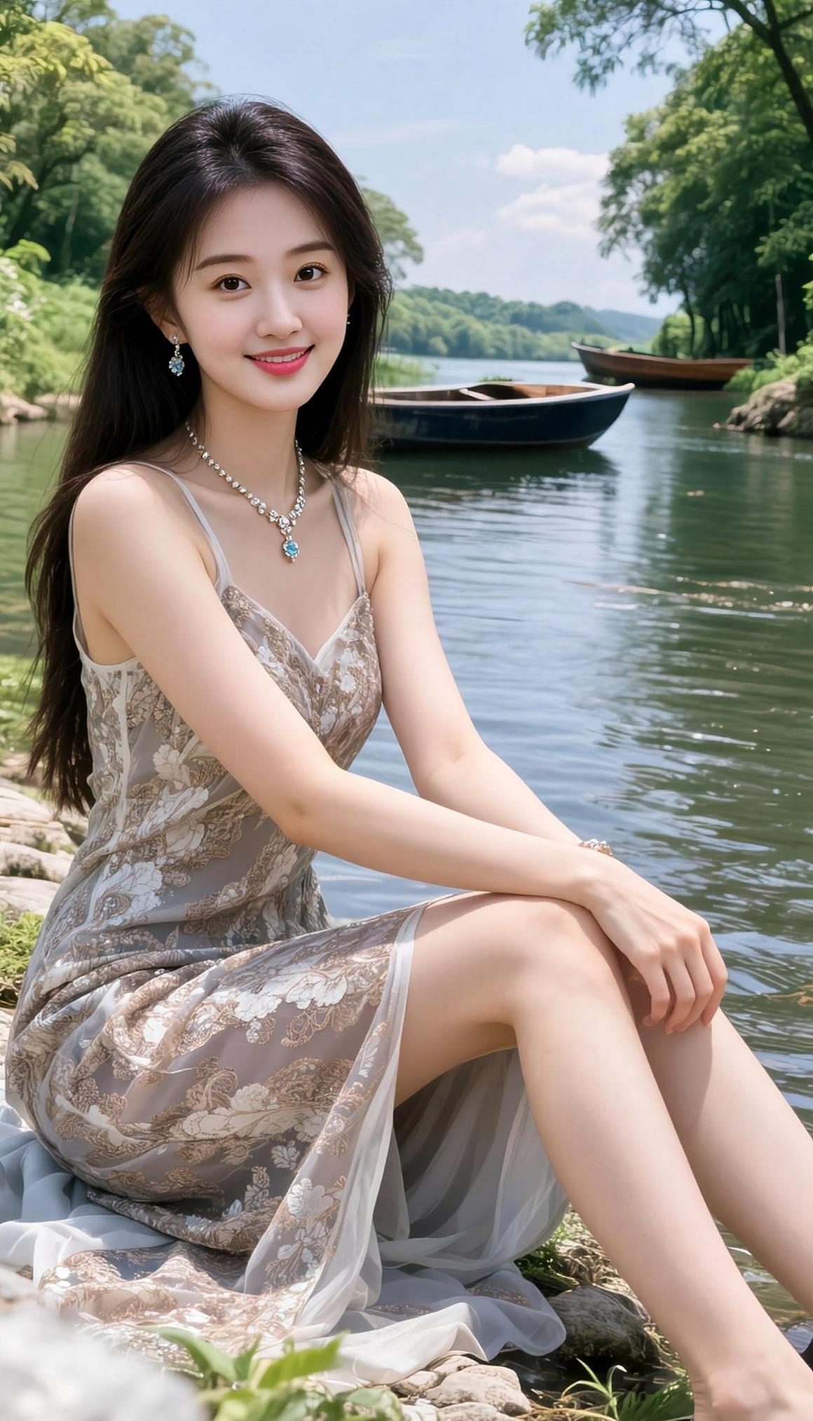 水乡仙女写真笑容最治愈的女孩