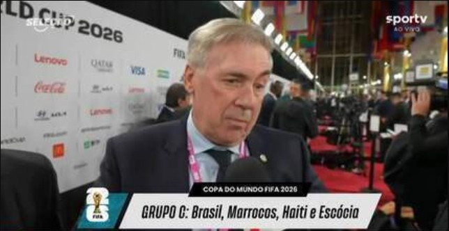 安切洛蒂: 巴西队有能三场小组赛都赢下来, 目标是打进决赛