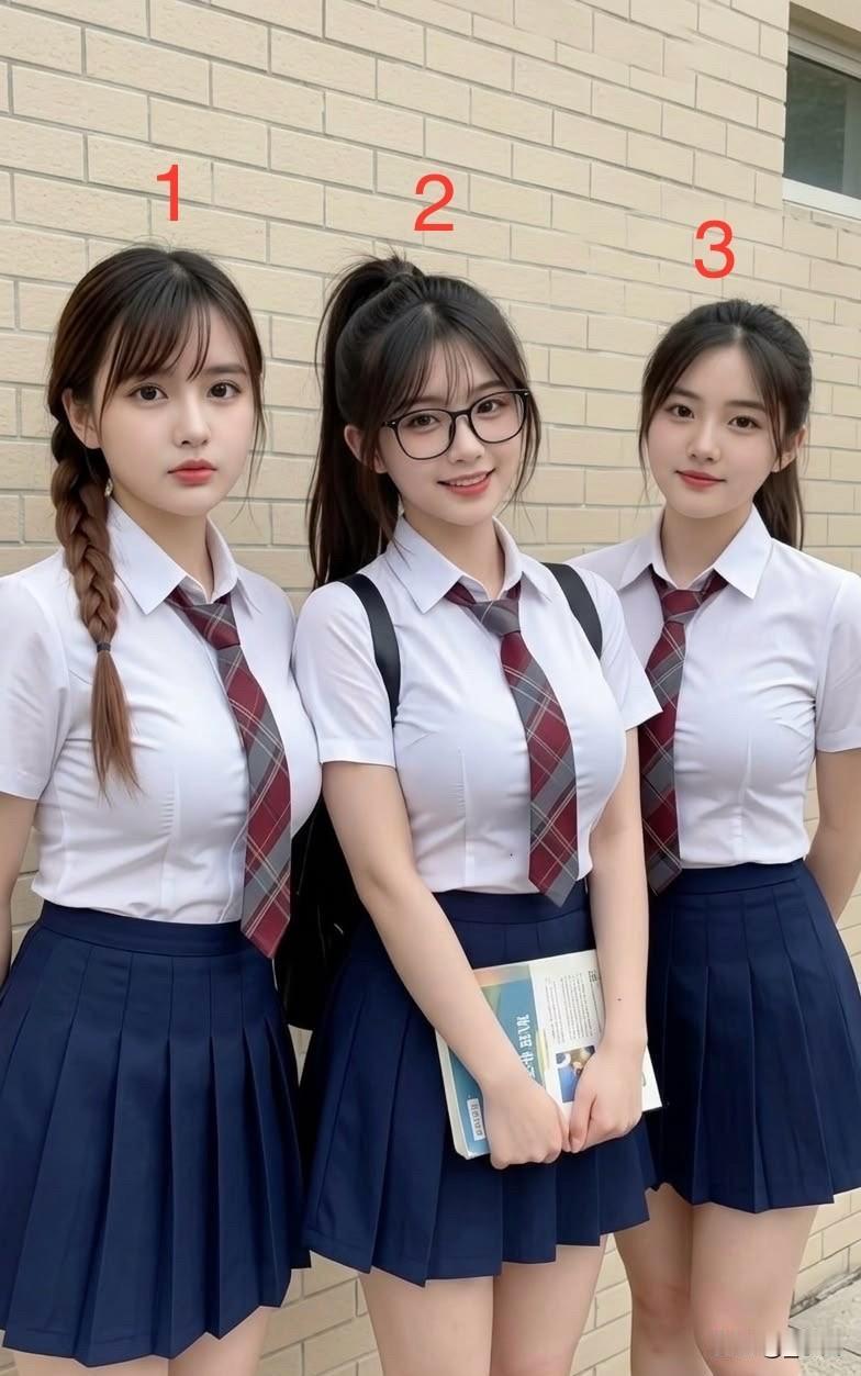 这3个女生让你选一个，1、2、3你选哪个？我先说我不挑，我都可以。