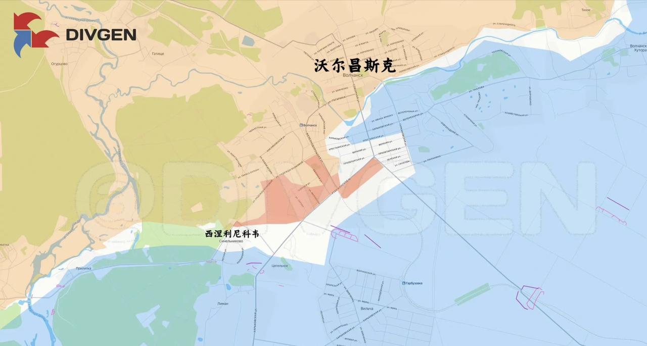 俄军在哈尔科夫州北部沃尔昌斯克方向推进迅猛，乌军已经难以对沃尔昌斯克实施增援和补