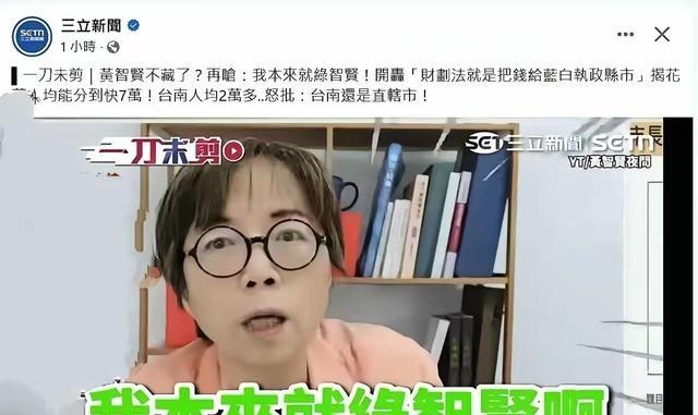 “我本来就是绿智贤！”黄智贤这一声，把自己喊进了台湾地区政论圈最昂贵的变色龙名单