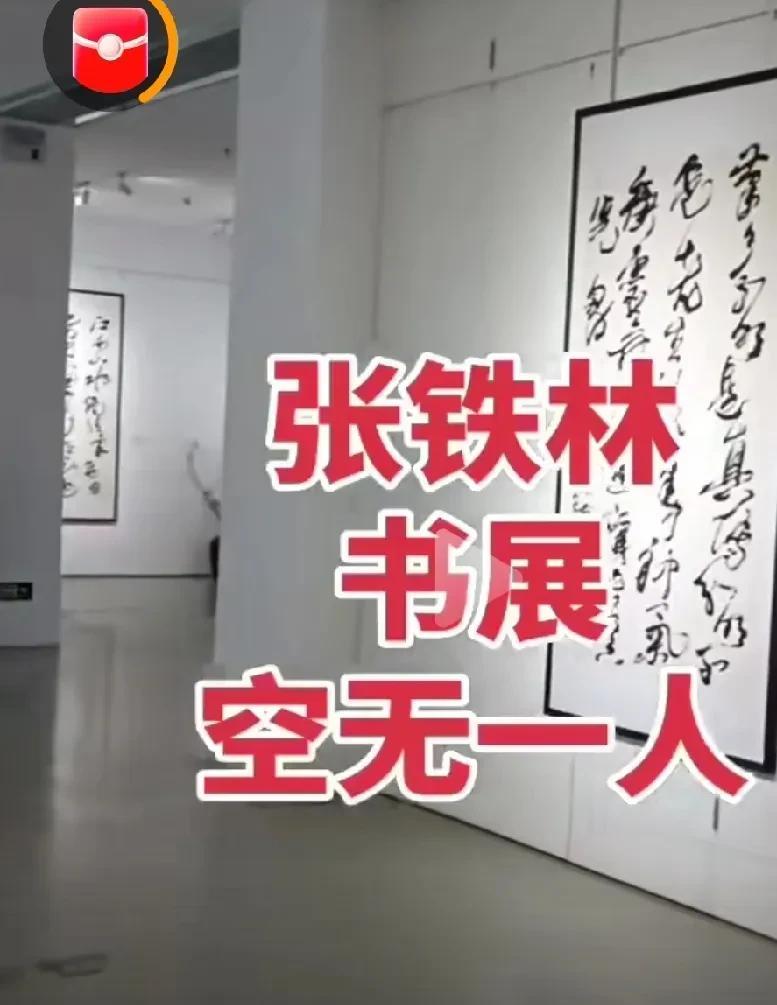 空荡荡的展厅，打了谁的脸？独服张铁林，他的胆子不是一般的大，竟有勇气办个人书法