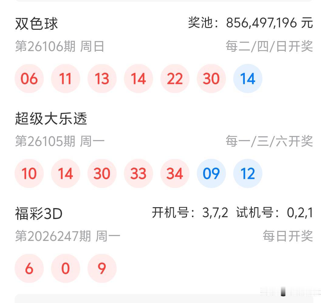 大乐透26105期开奖10、14、30、33、34一09、12今天比较失策，