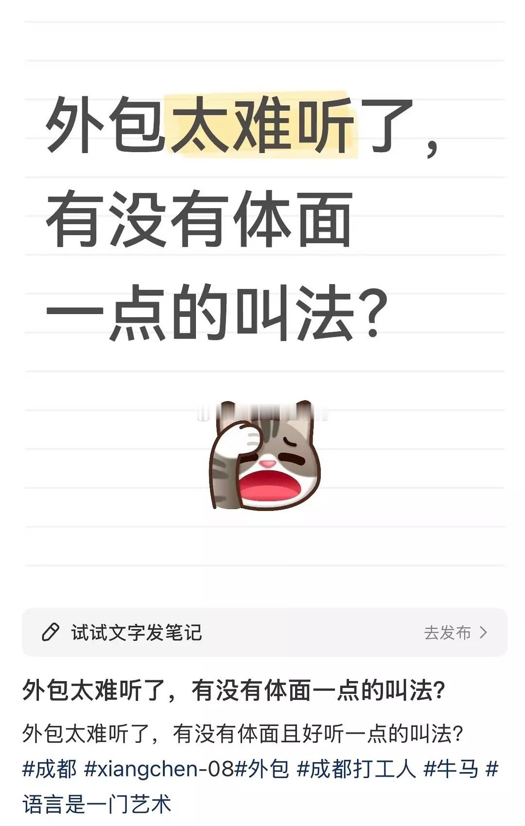 外包体面一点的叫法~😂😂​​​