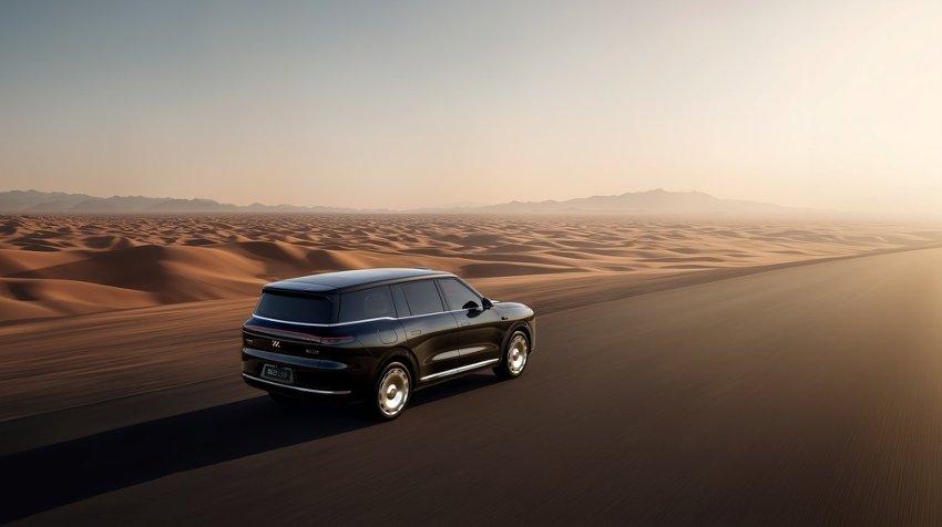 雪夜星驰，腊月廿三，北风卷着雪籽砸向车窗。智己LS6的星河银漆面在村口灯笼映照下