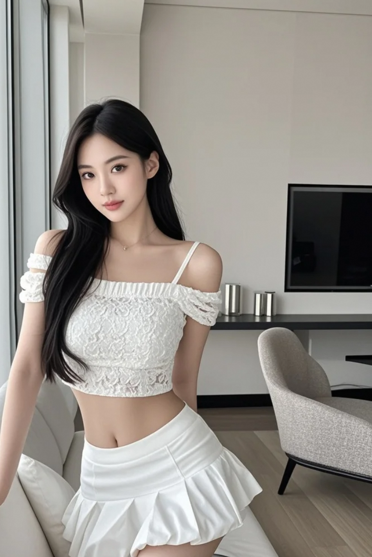 这位小姐姐的直角肩，是艺术品吧？