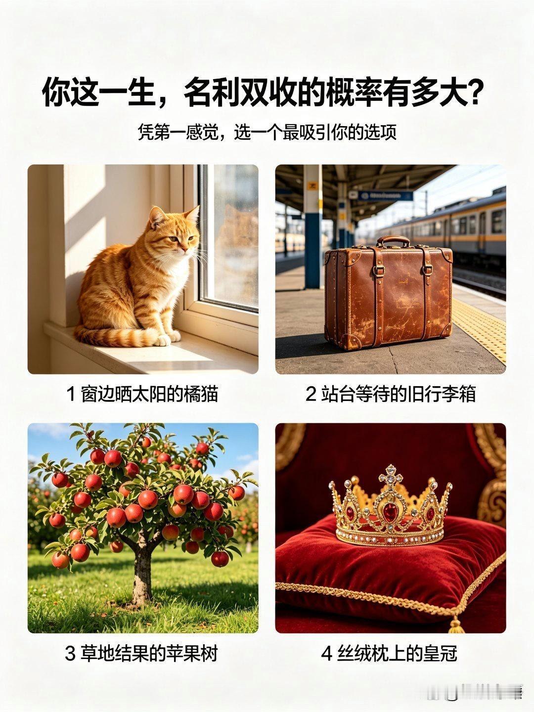 ?凭第一感觉，选一个最吸引你的选项