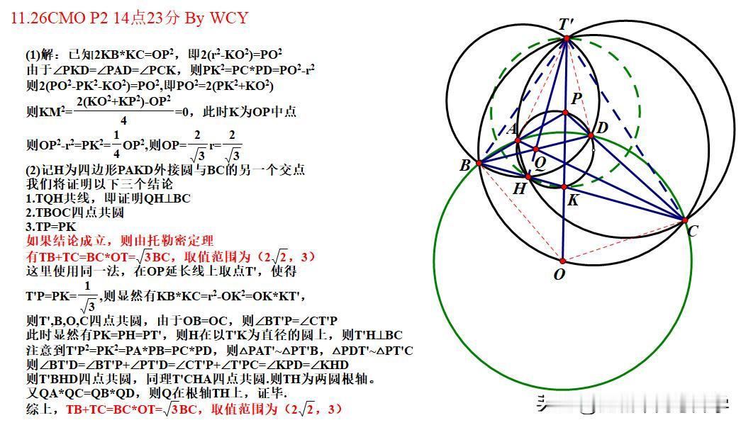 网传大神做的第41届CMO的第二题解答，2025年数学竞赛CMO第一天的比赛结