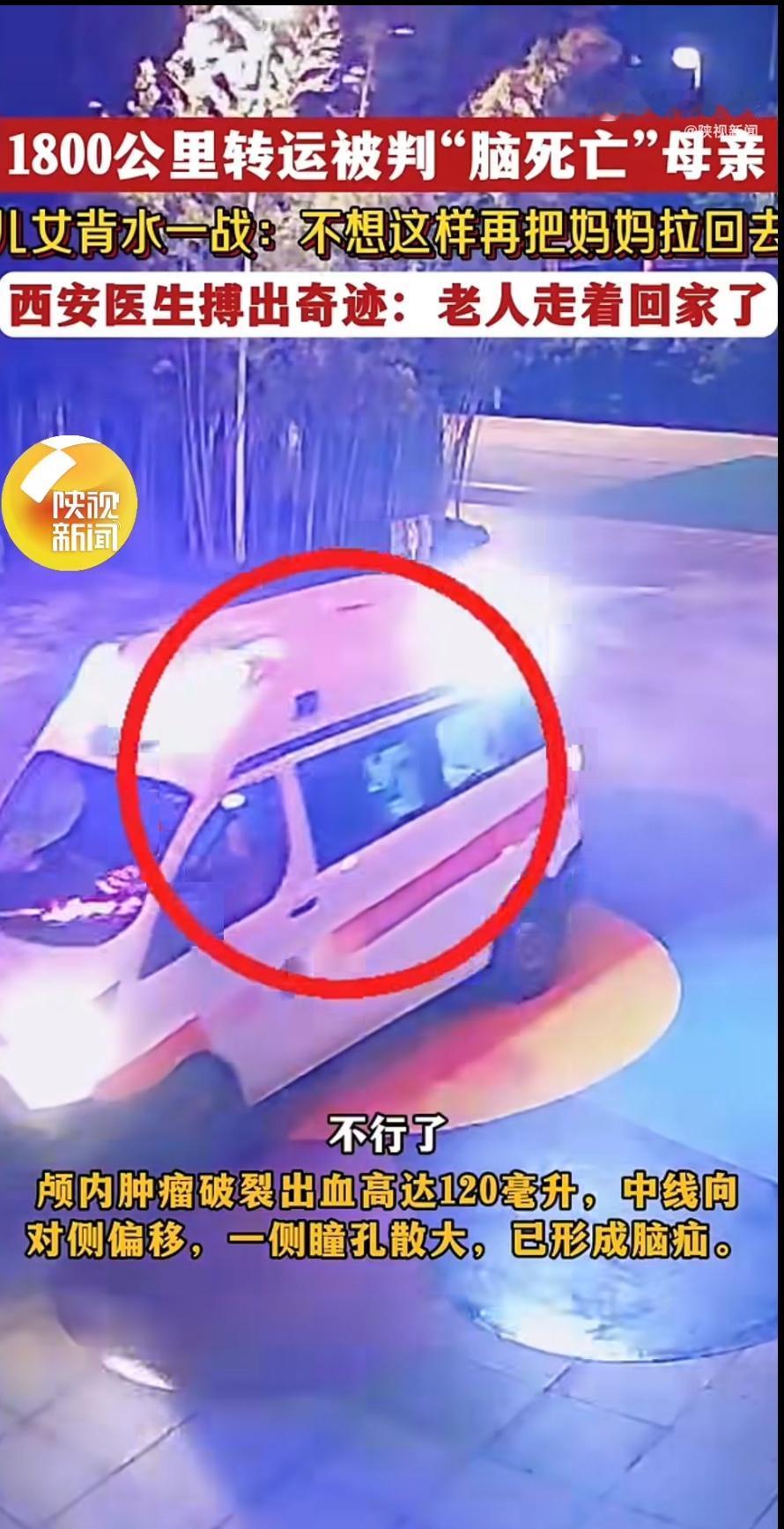 一则令人动容的新闻刷屏：甘肃一位75岁母亲因颅内肿瘤破裂被初步判定“脑死亡”，三