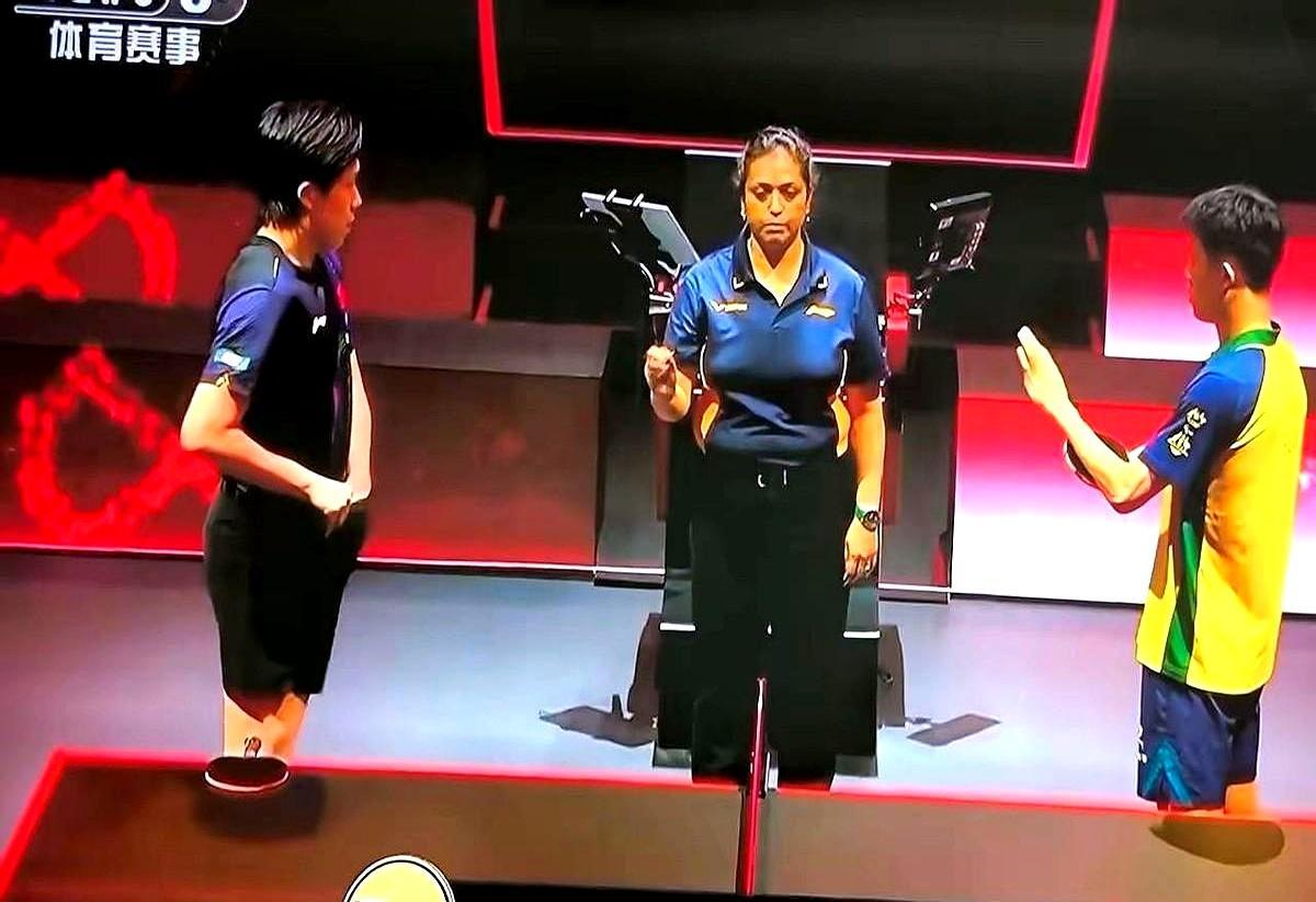 冬奥会闭幕式播到一半，央视直接掐了，就为看他一个发球。裁判刚判完发球违规，