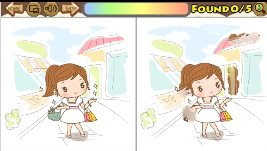 找不同挑战：头发、背景、手提袋…这图的差异太隐蔽了！你能10秒发现2处算我输！