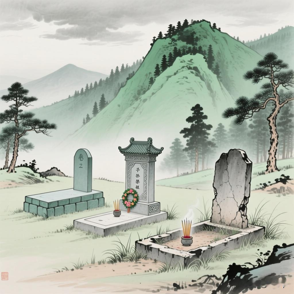 一代不祭三代坟这是民间流传的一句俗语大致意思就是上坟祭祖时，通常只祭拜三代以