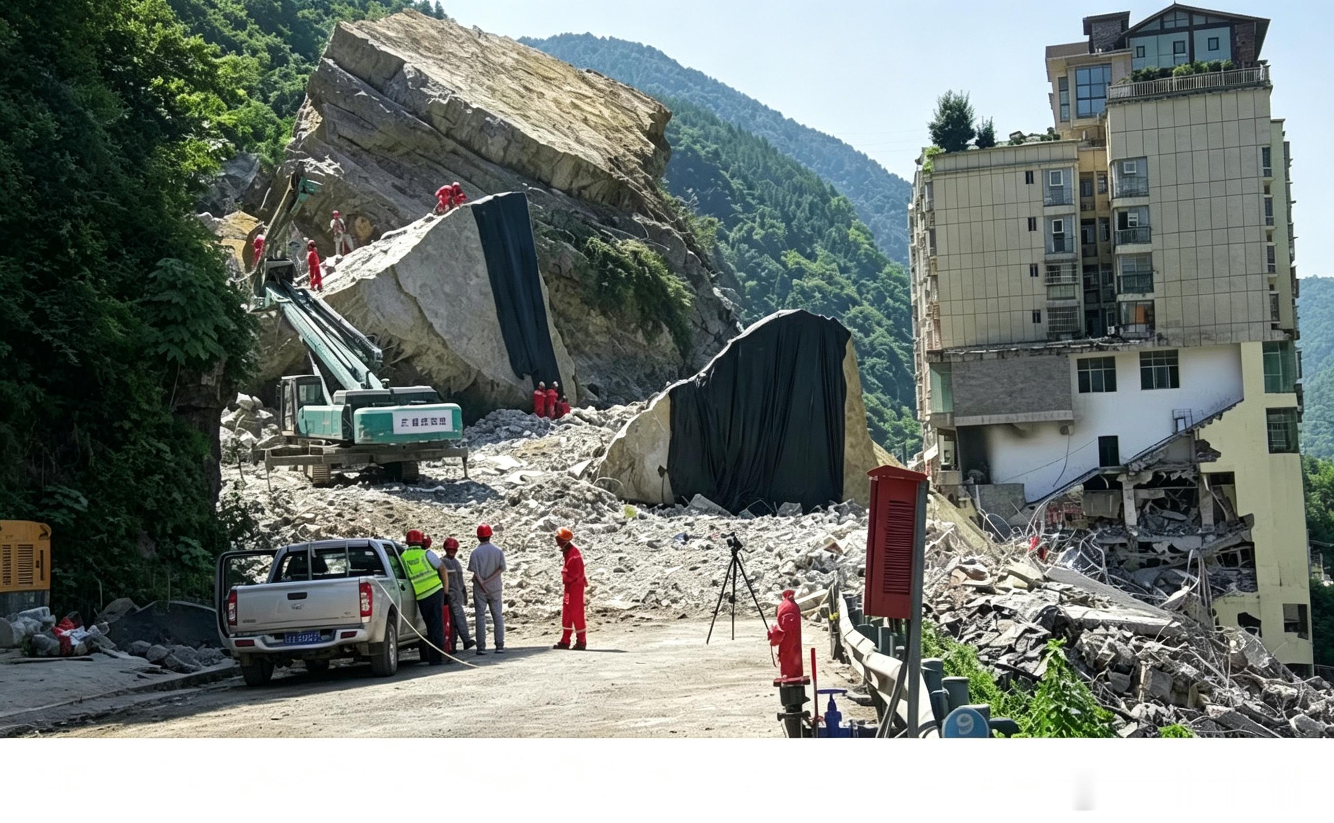 重庆彭水山体崩塌孤石爆破首爆成功据彭水发布消息，重庆彭水山体崩塌现场巨型危岩首次