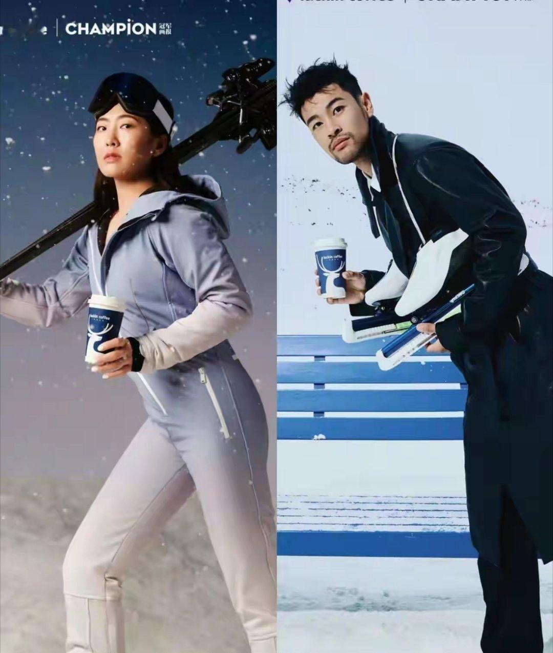 瑞幸把全部品牌预算押在了两个人身上。冬奥开幕前，他们的团队筛遍了所有运动员资料。
