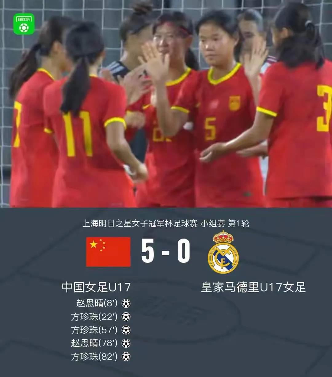震惊了，中国U17女足斩杀欧洲三大豪门俱乐部（皇马、拜仁、曼城）三场比赛进14球