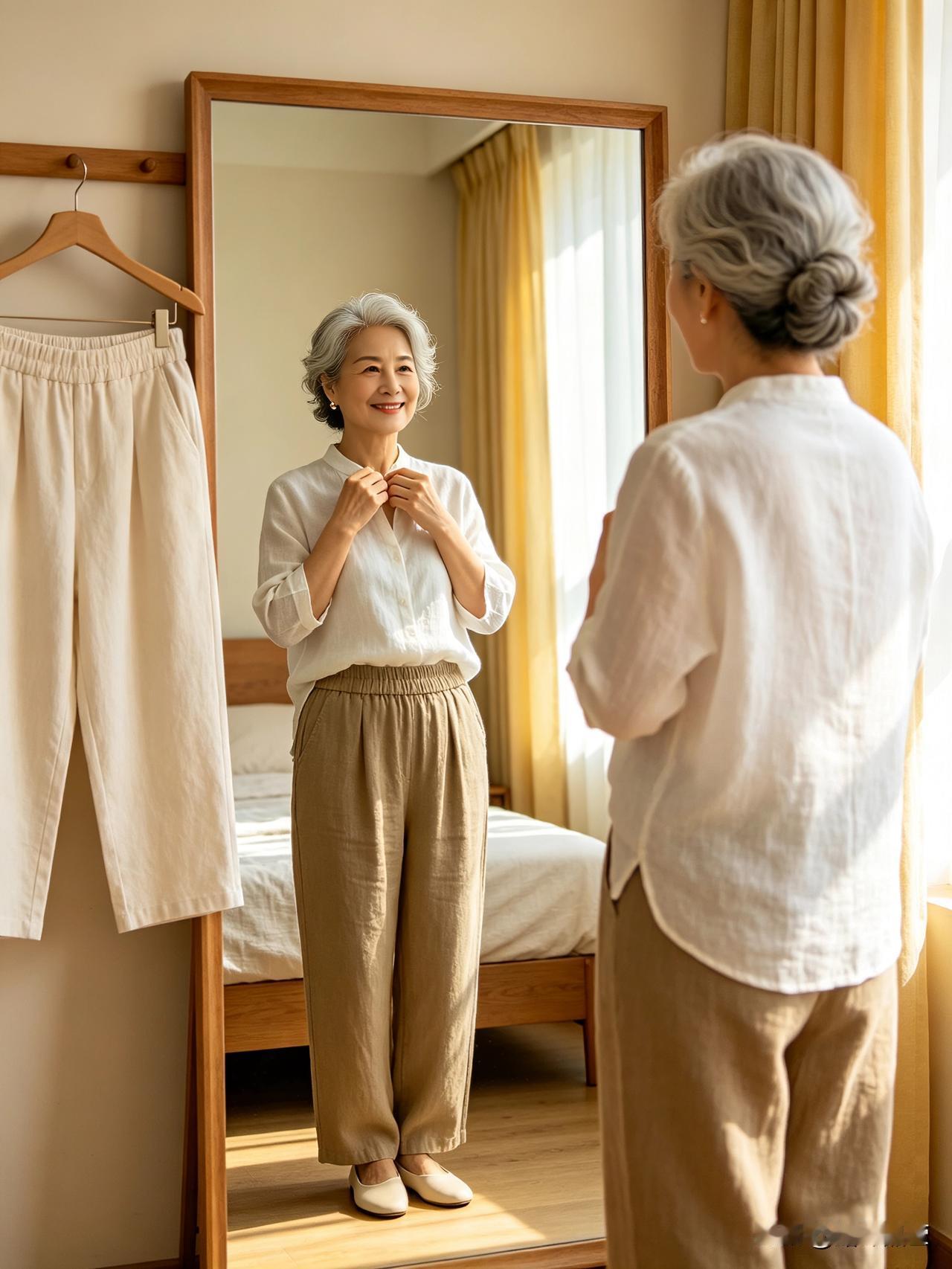 麻裤总皱、还扎腿？不是你不会穿，是买错面料了！退休后别的不爱，就爱琢磨