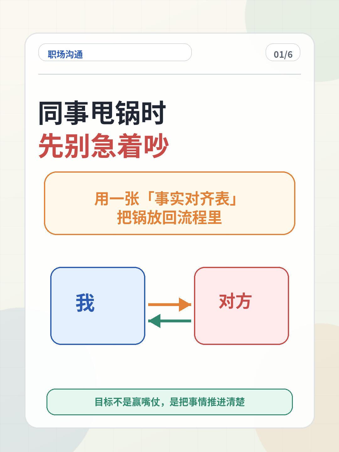 同事甩锅时，先做一张「事实对齐表」职场里最让人憋屈的场景之一：事情出了问题，对