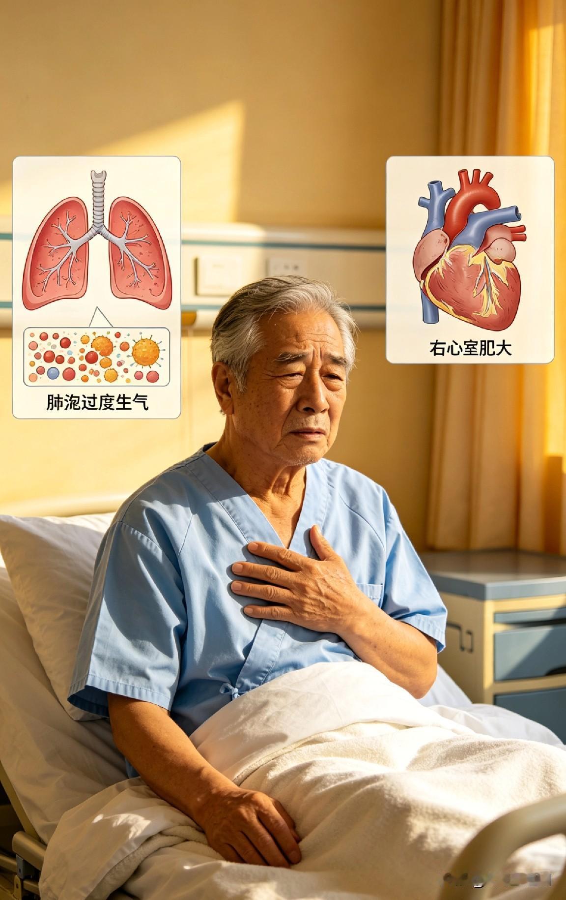 阻塞性肺气肿可以并发哪些疾病?阻塞性肺气肿别硬扛！拖久了容易并发这些大病