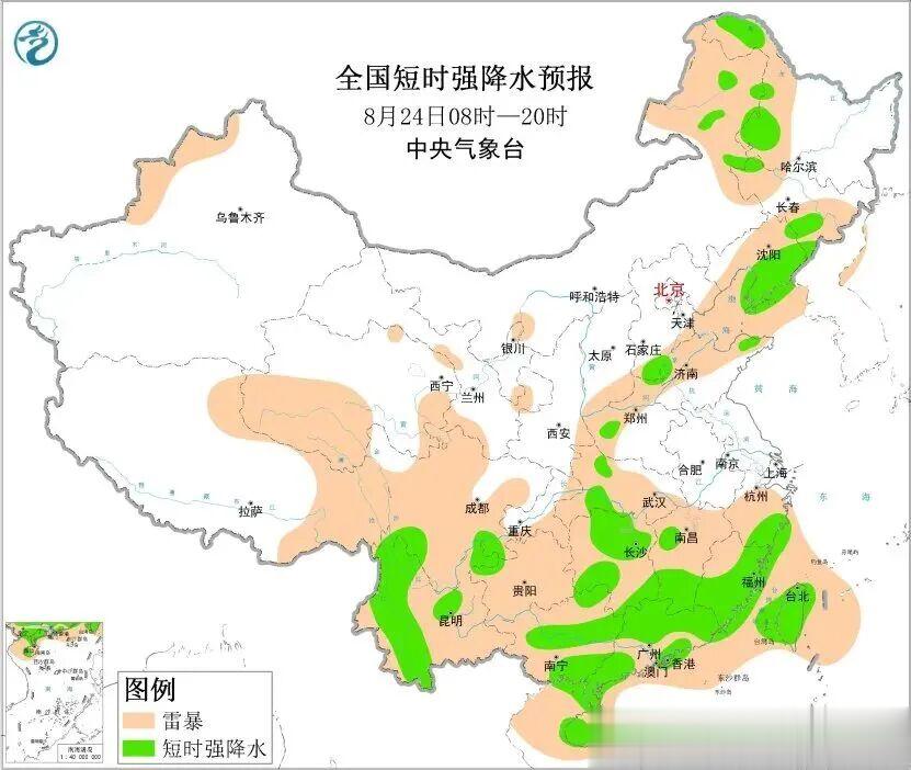 短时强降水再袭云南, 雨量局地可达80毫米以上