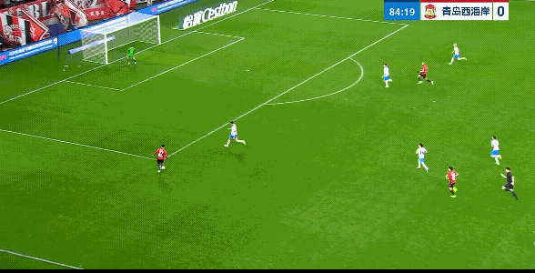 比赛第85分钟费利佩梅开二度，帮助成都蓉城4：0领先青岛西海岸，从成都蓉城球员进