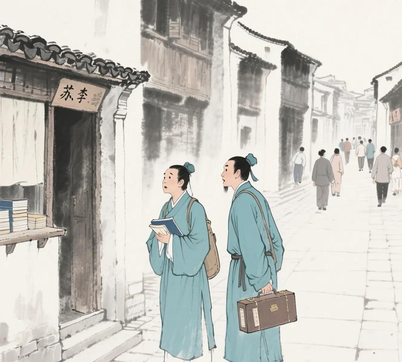 杭州有苏、李两位书生，去京城参加秋试，在贡院左边租了房，考完等放榜时，盘缠快撑不