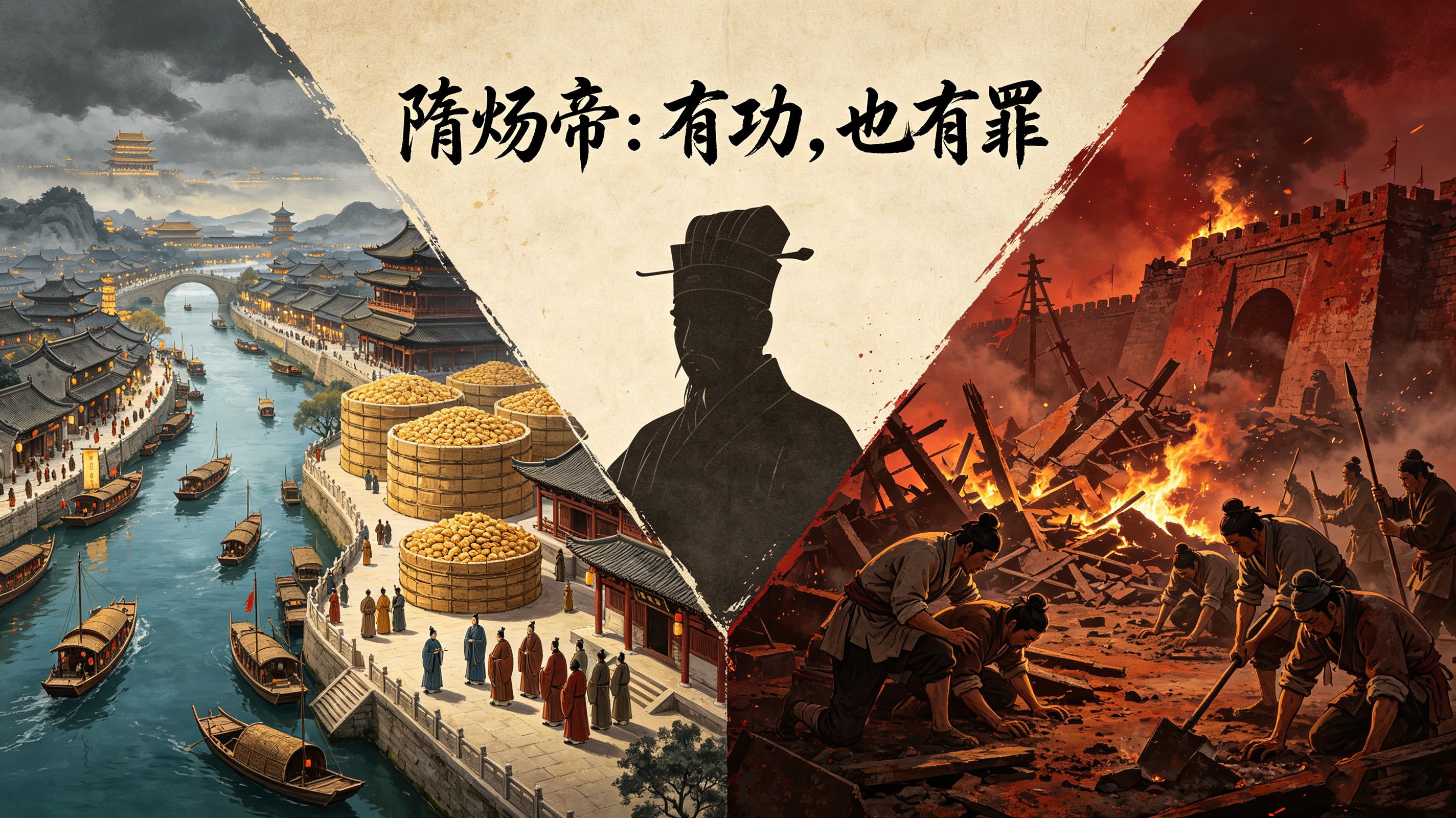 提起隋炀帝杨广，所有人的第一印象都是荒淫无道、残暴昏庸、亡国暴君。千百年来，他被钉在历史的耻辱柱上，